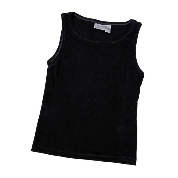 Chico’s Travelers Sleeveless Tank Top | Classic Minimalist Stretch Black | 1 / M - Picture 4 of 4